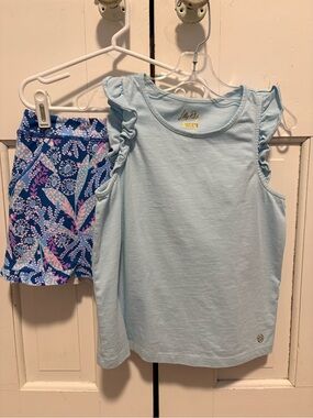 Girls Lilly Pulitzer Flutter Sleeve Tee & Skirt Set